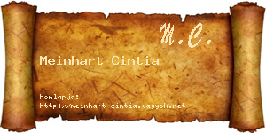 Meinhart Cintia névjegykártya